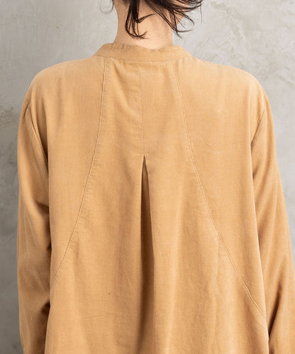 INDESIGN コーデュロイバンドカラーシャツ