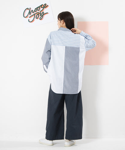 FONTLAB ストライプクレイジーパターンシャツ