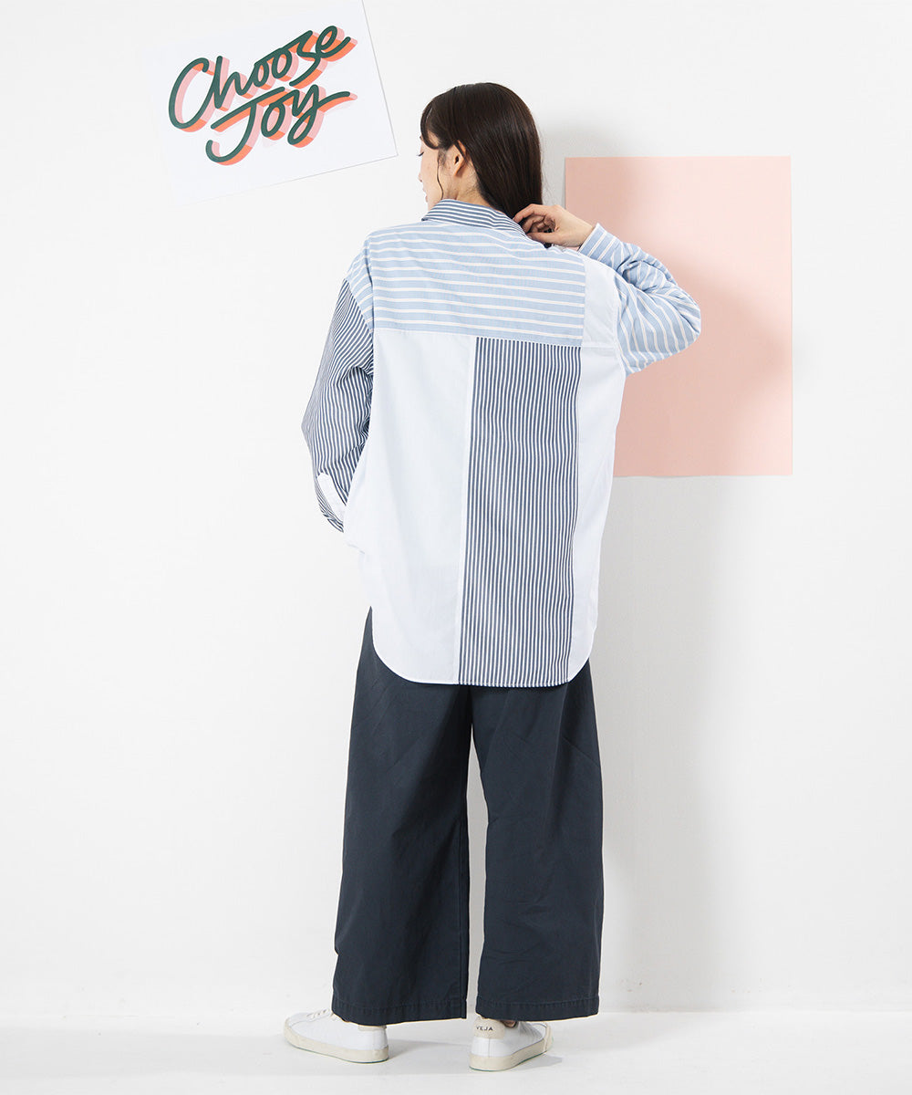 大きいサイズ レディース シャツ ストライプ