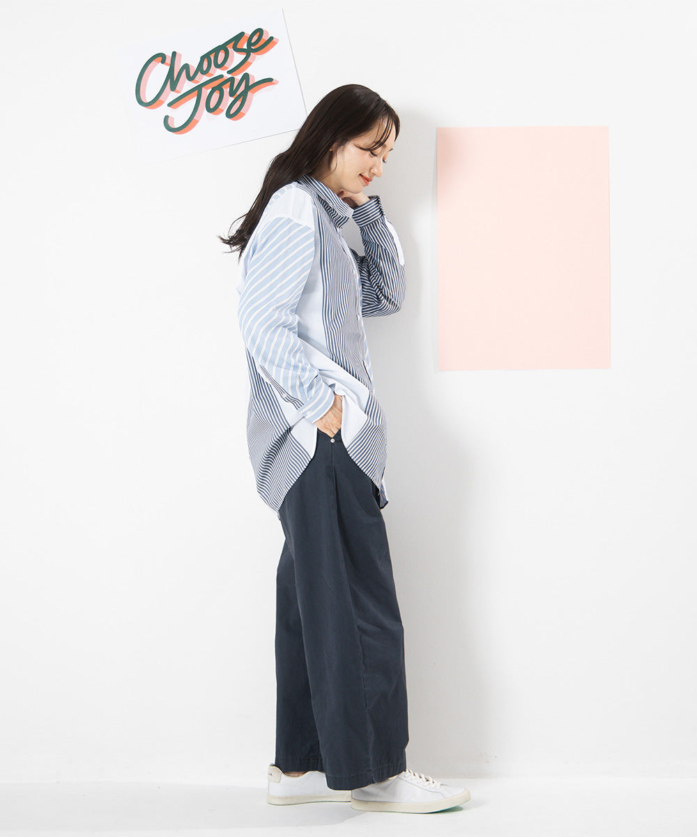 FONTLAB ストライプクレイジーパターンシャツ