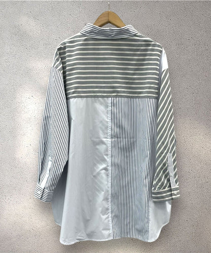 FONTLAB ストライプクレイジーパターンシャツ