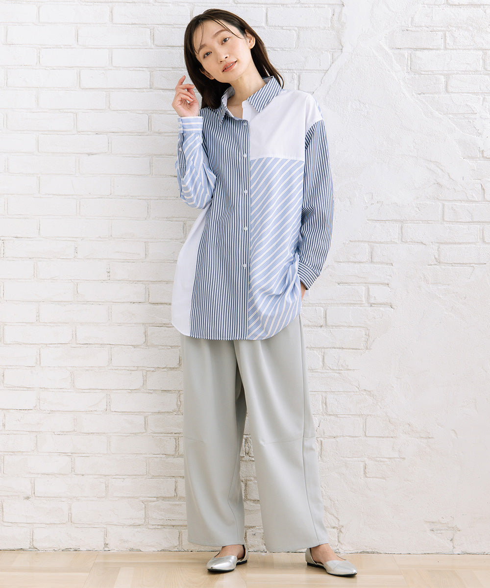 FONTLAB ストライプクレイジーパターンシャツ