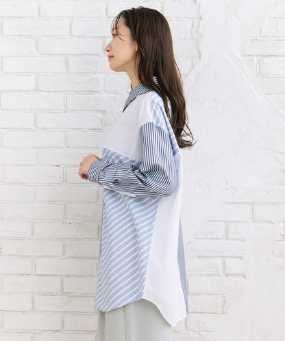 FONTLAB ストライプクレイジーパターンシャツ