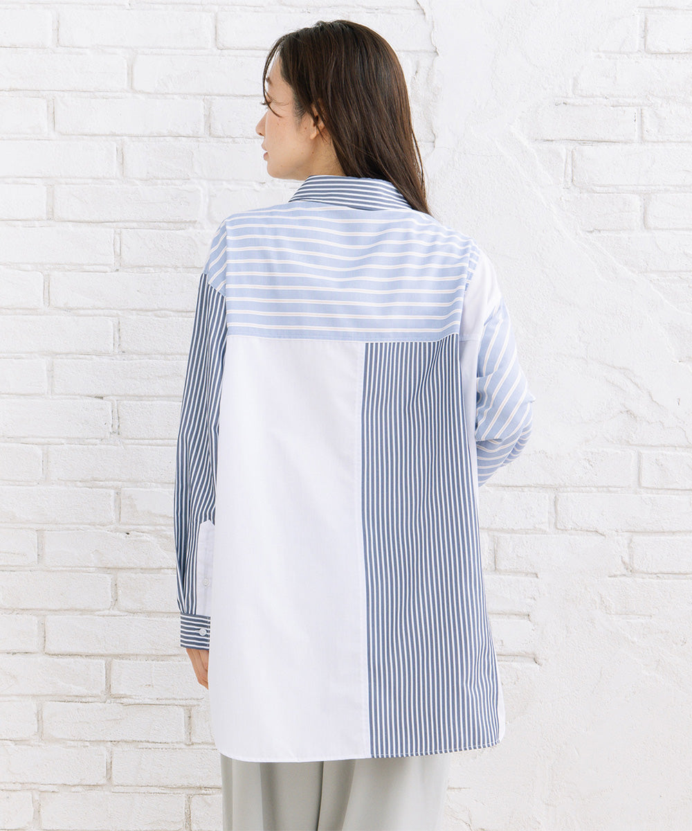 FONTLAB ストライプクレイジーパターンシャツ