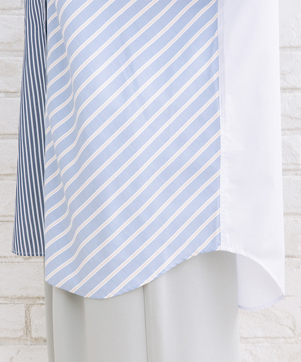 FONTLAB ストライプクレイジーパターンシャツ