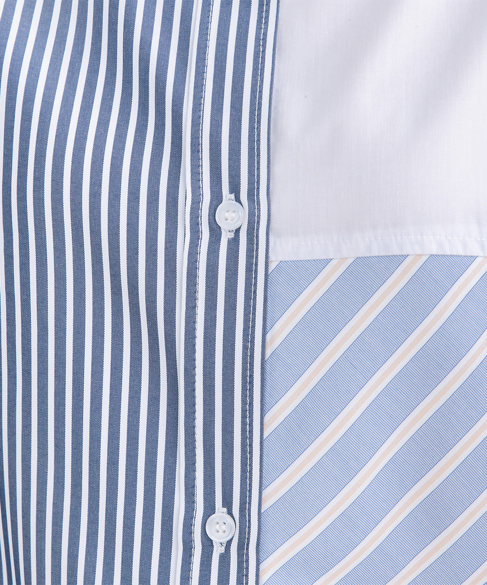 FONTLAB ストライプクレイジーパターンシャツ