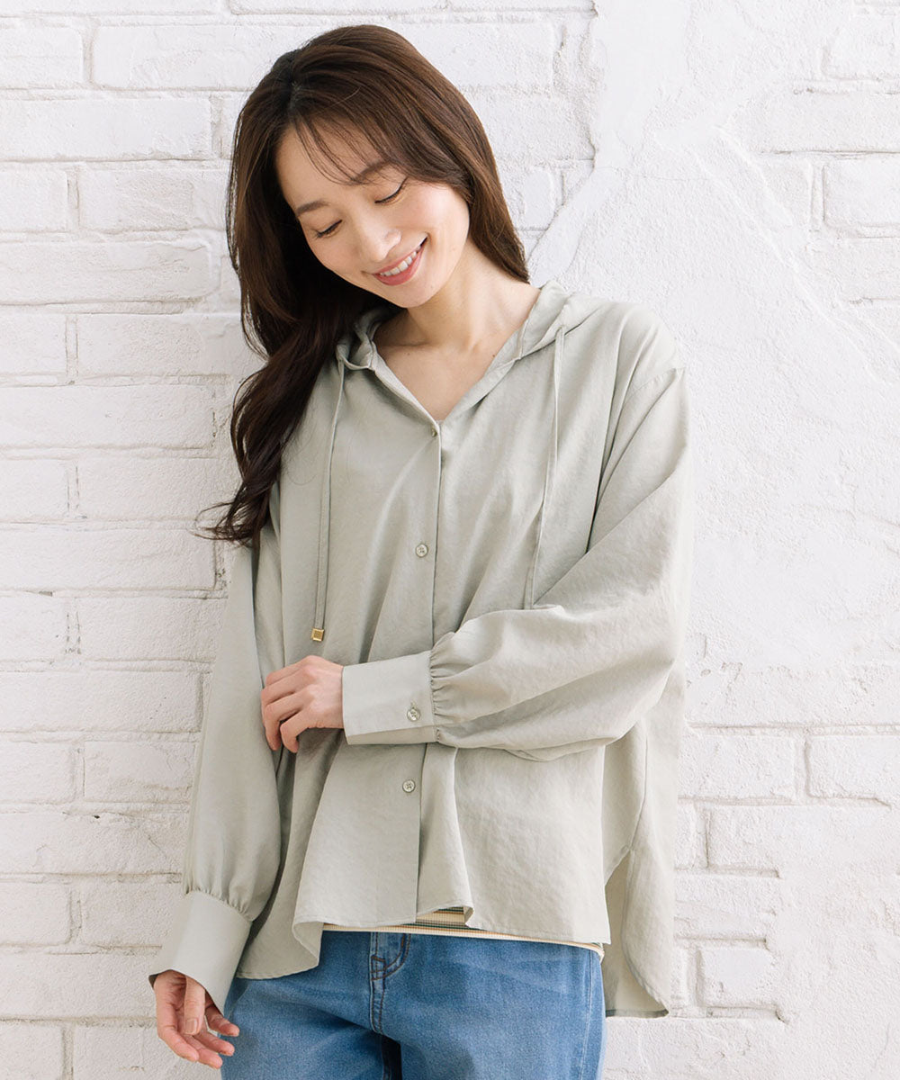 FONTLAB ナチュラルエアータンブラーフーディブラウス