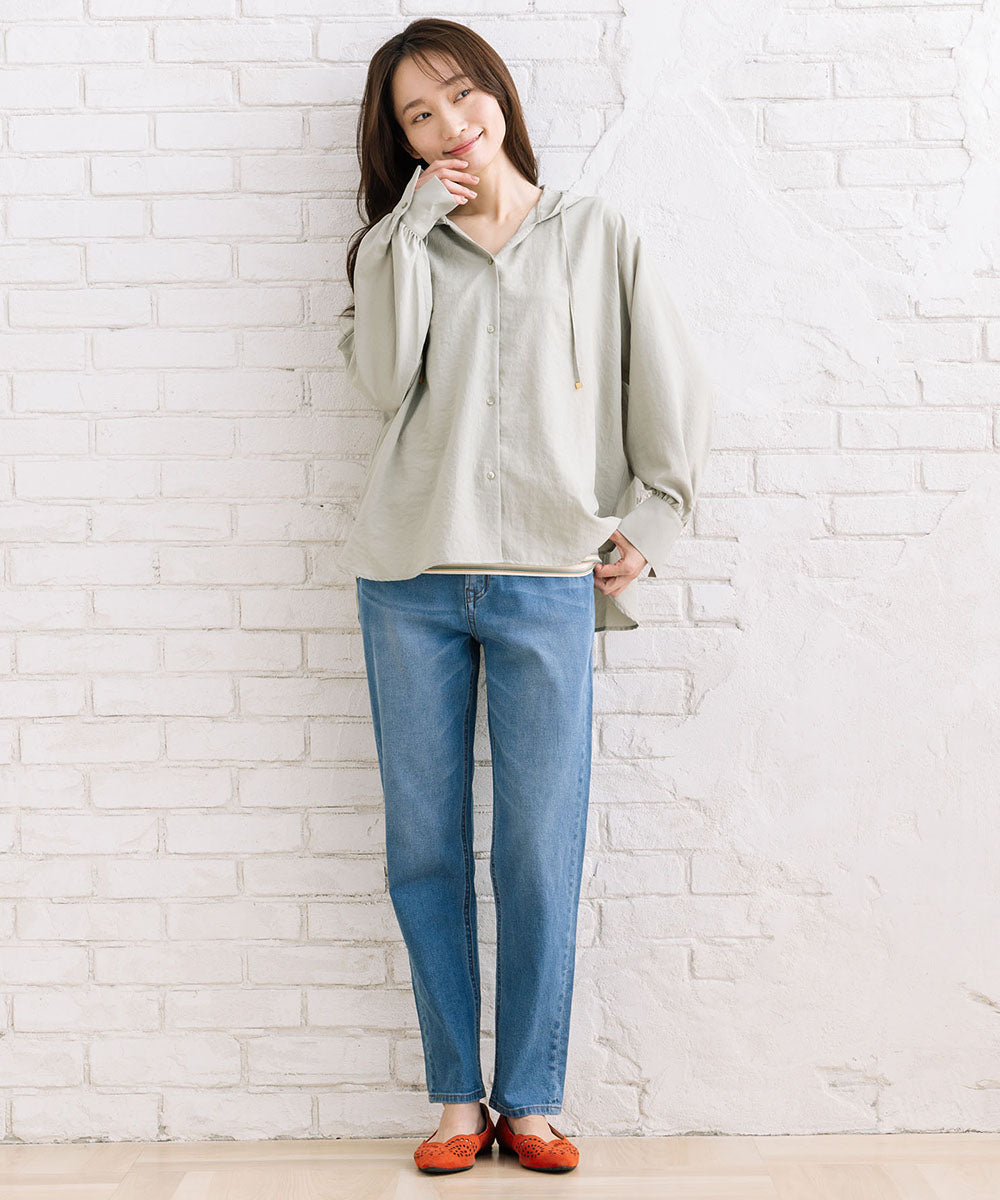 FONTLAB ナチュラルエアータンブラーフーディブラウス