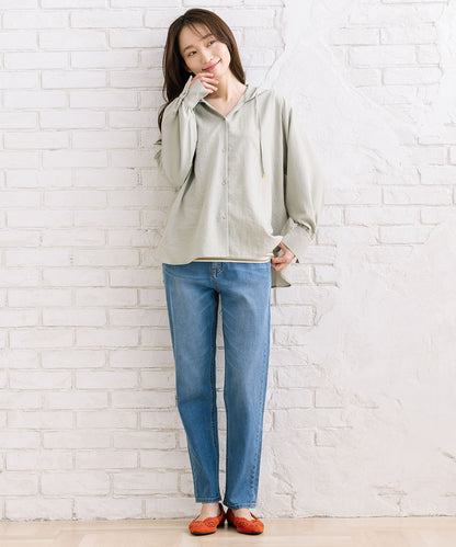 FONTLAB ナチュラルエアータンブラーフーディブラウス