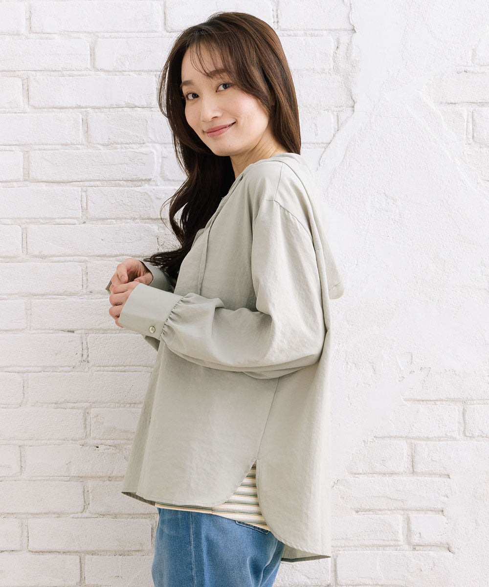 FONTLAB ナチュラルエアータンブラーフーディブラウス