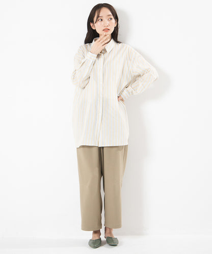 ストライプジャカードシャツ