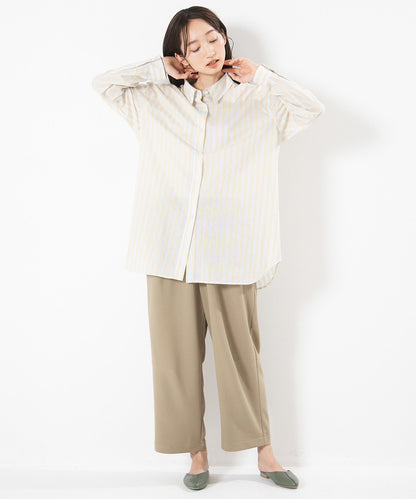 ストライプジャカードシャツ