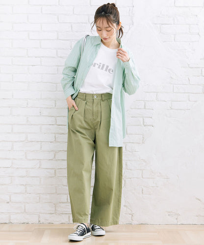 ストライプジャカードシャツ