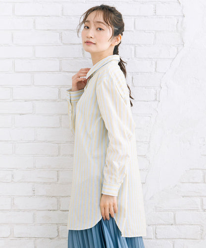 ストライプジャカードシャツ