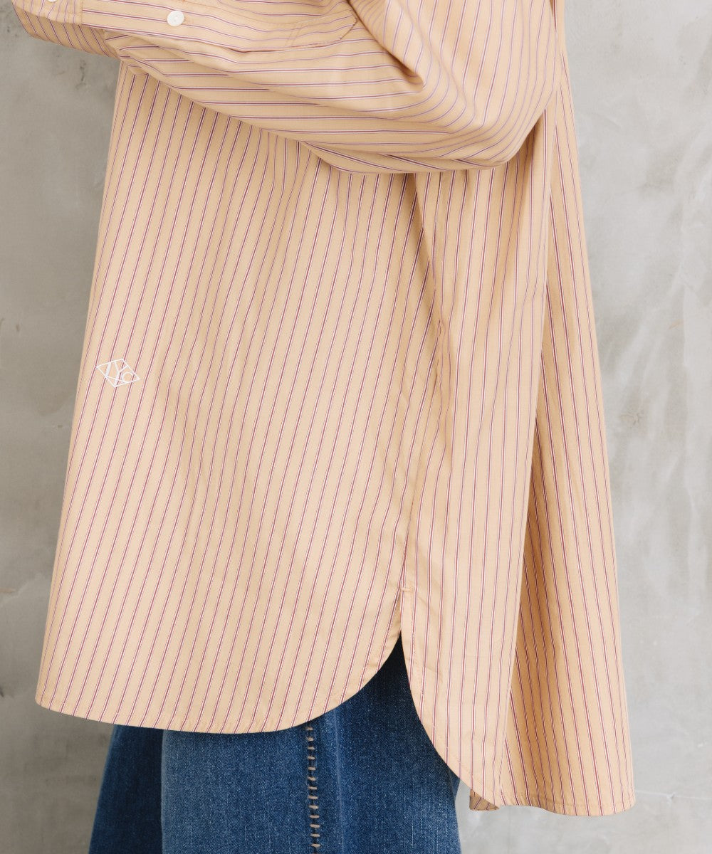 LIYOCA [Rogique]〈MADE IN JAPAN〉ストライプ刺繍ワンポイントシャツ【先行予約】