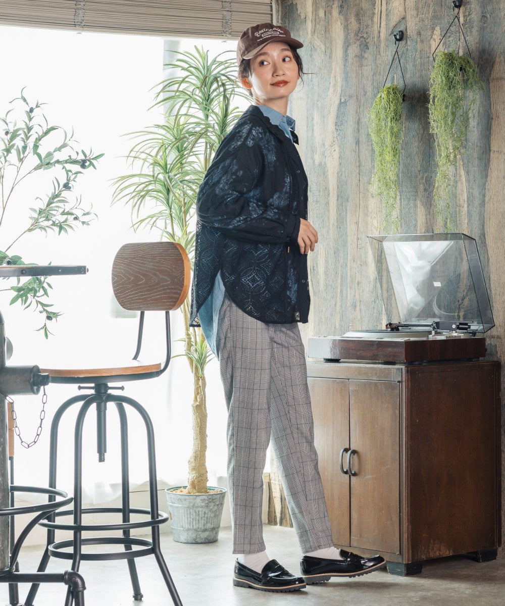 [Rogique]パッチワークアイシーレースブラウス