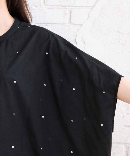 21号(6L～) INDESIGN プリント＆シャイニードットドルマンシャツ