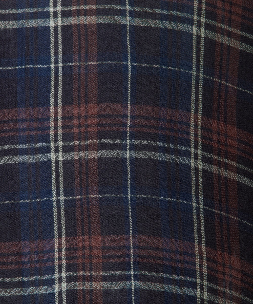 INDESIGN シャーリングチェックブラウス【先行予約】