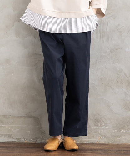 【撥水・COOL】ストレートタックパンツ