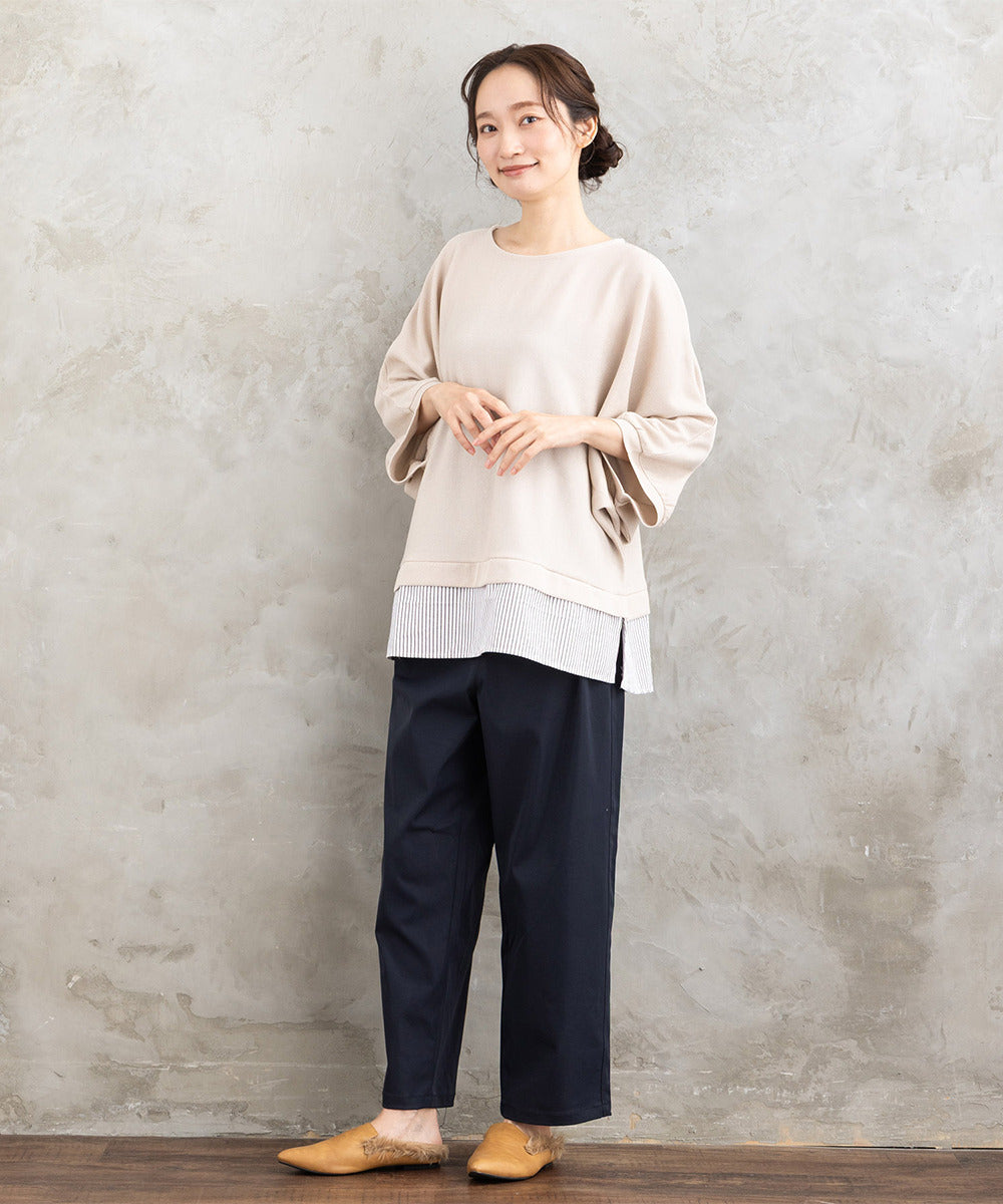 21号(6L～) 【撥水・COOL】ストレートタックパンツ