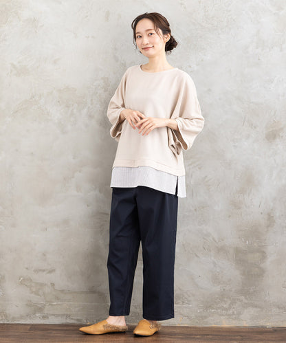 21号(6L～) 【撥水・COOL】ストレートタックパンツ