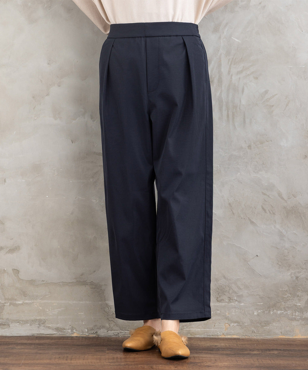 【撥水・COOL】ストレートタックパンツ