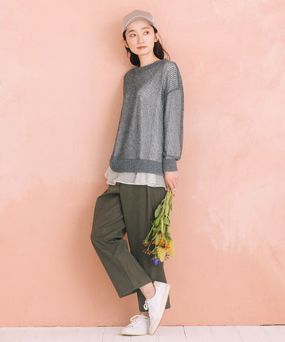 21号(6L～) 【撥水・COOL】ストレートタックパンツ