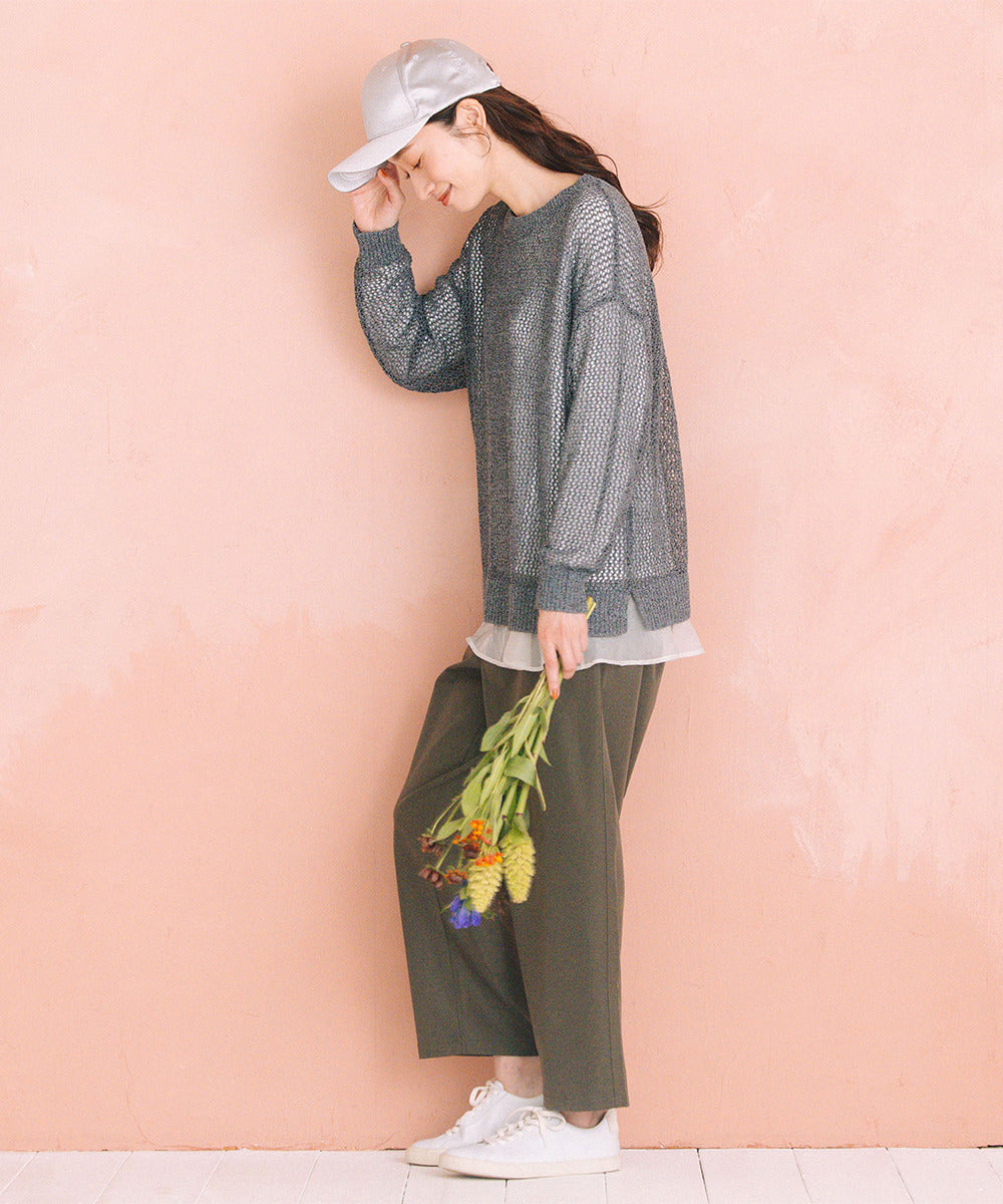 21号(6L～) 【撥水・COOL】ストレートタックパンツ