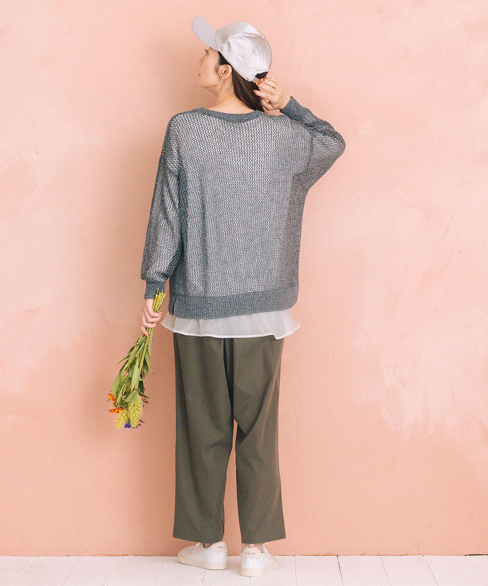 【撥水・COOL】ストレートタックパンツ