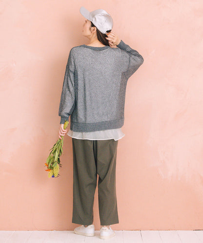 【撥水・COOL】ストレートタックパンツ