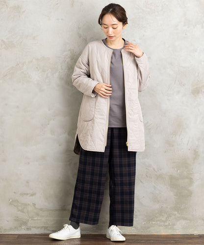 両面起毛セミワイドパンツ