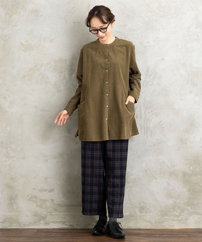 両面起毛セミワイドパンツ