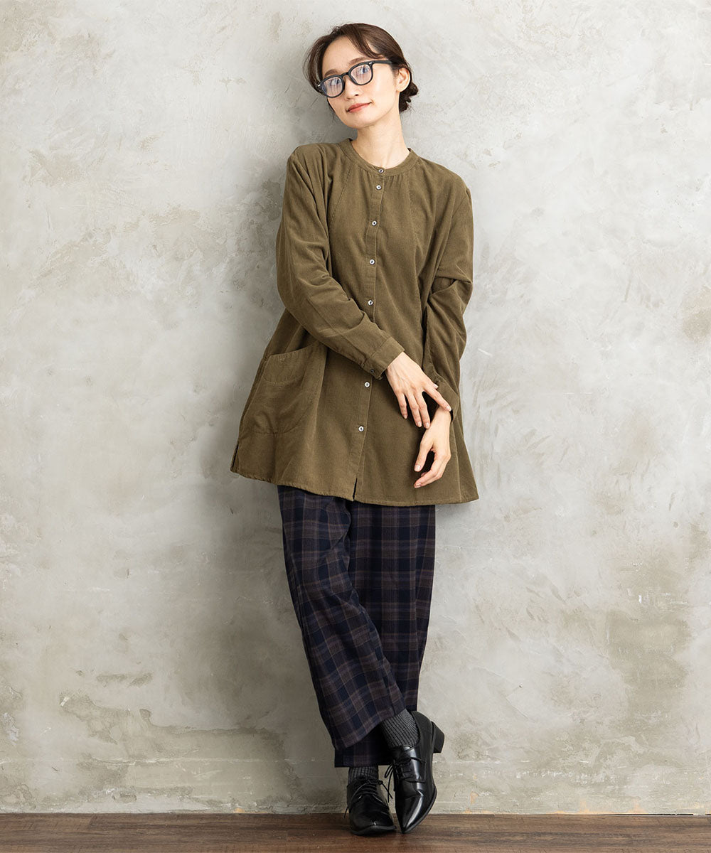 21号(6L～) 両面起毛セミワイドパンツ