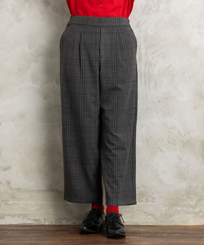 両面起毛セミワイドパンツ