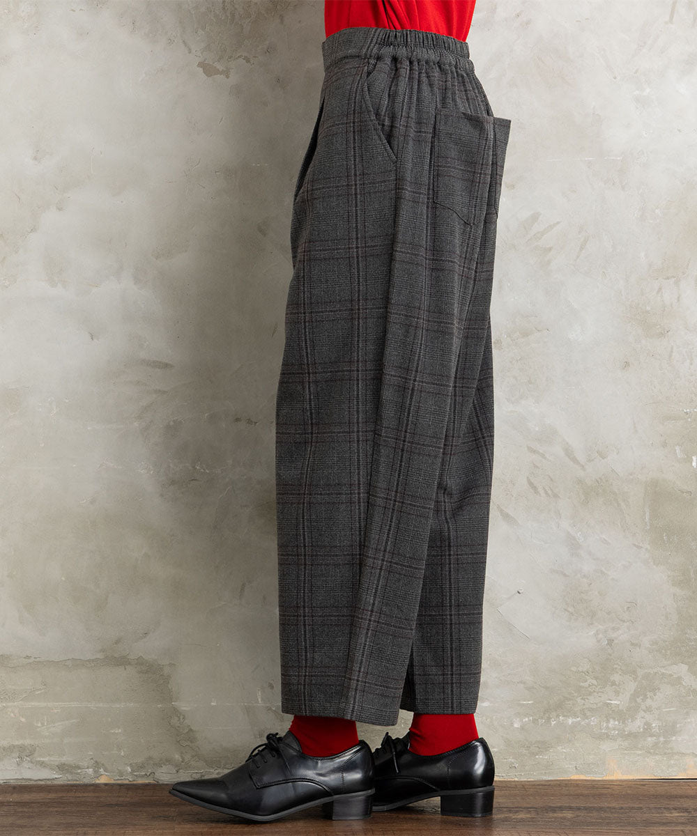 21号(6L～) 両面起毛セミワイドパンツ