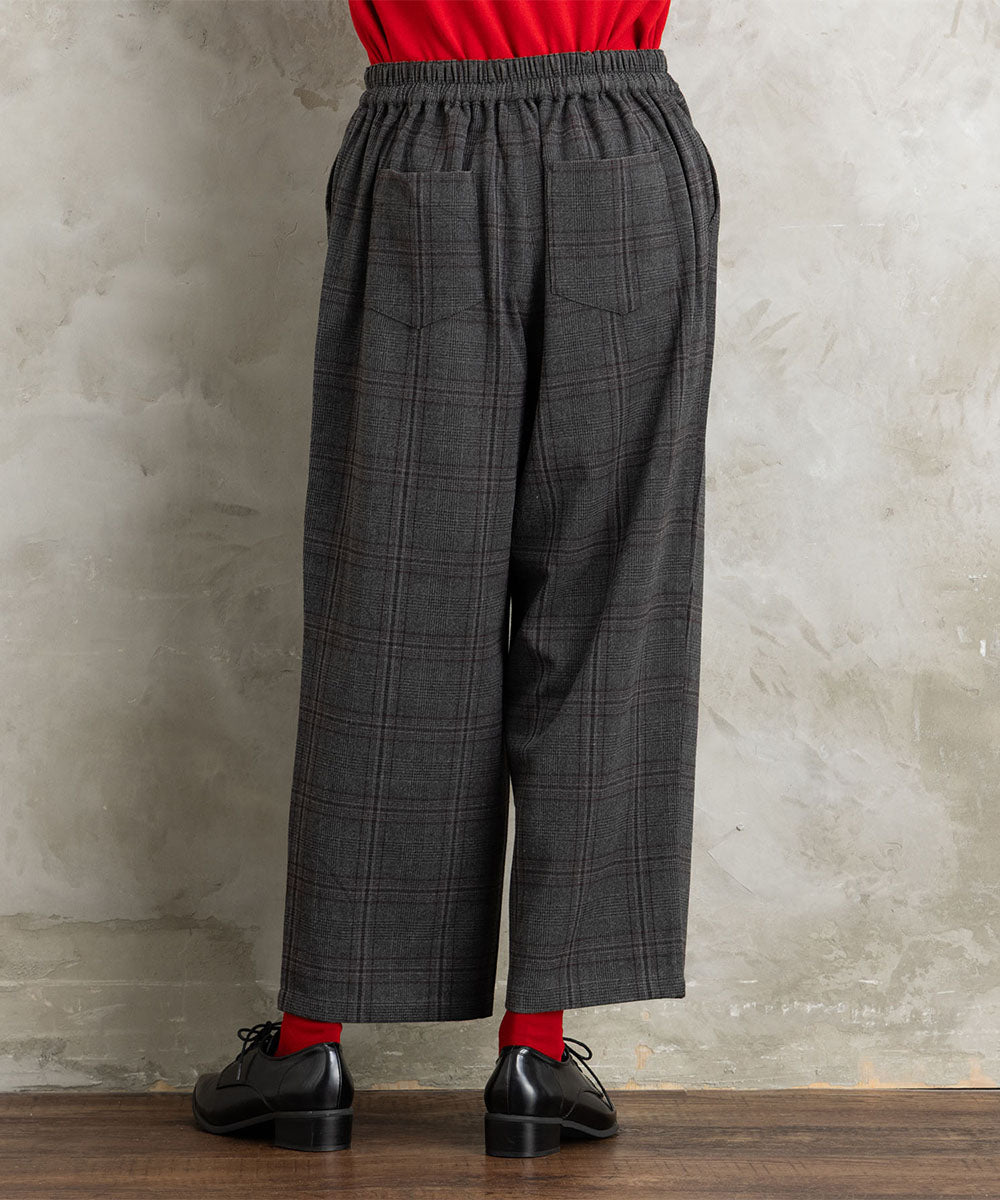 両面起毛セミワイドパンツ