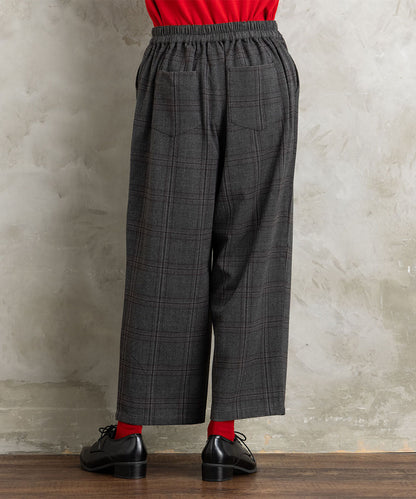 両面起毛セミワイドパンツ