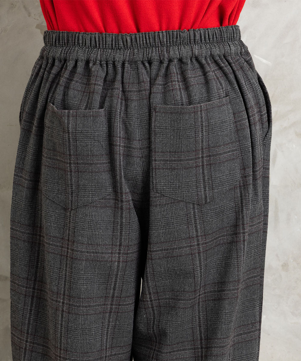 両面起毛セミワイドパンツ