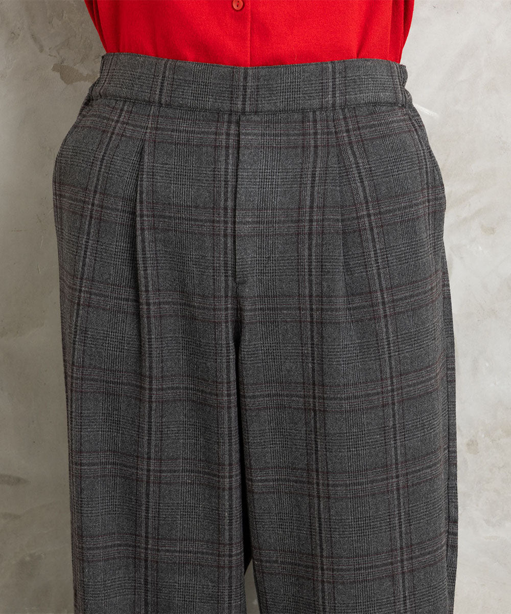 両面起毛セミワイドパンツ