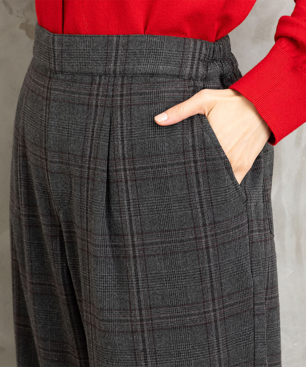 21号(6L～) 両面起毛セミワイドパンツ