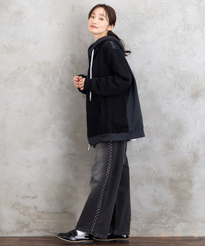 21号(6L～) SOPHIA CURVY スタッズデニムパンツ