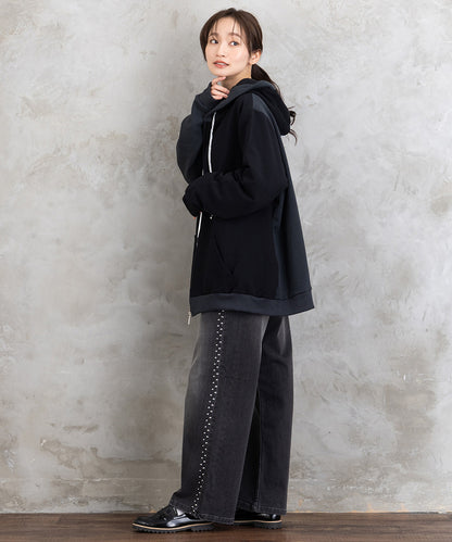 21号(6L～) SOPHIA CURVY スタッズデニムパンツ