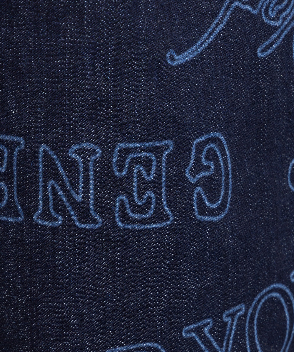 12-1593 SOPHIA CURVY [リミサロ]メッセージプリントデニム