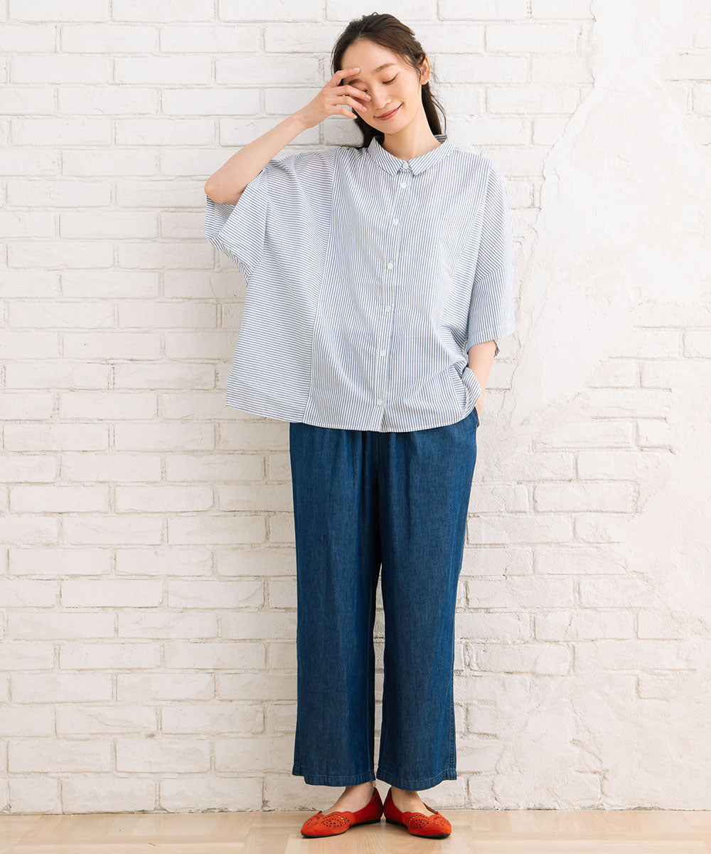 デニムセミワイドパンツ