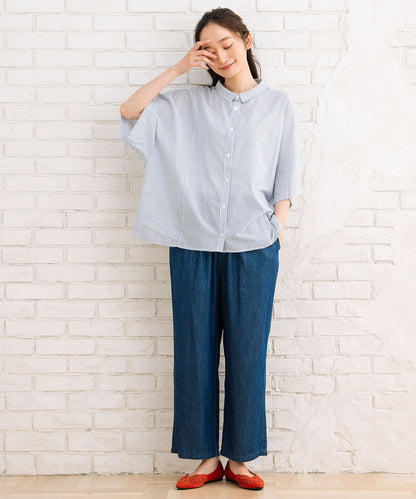 デニムセミワイドパンツ