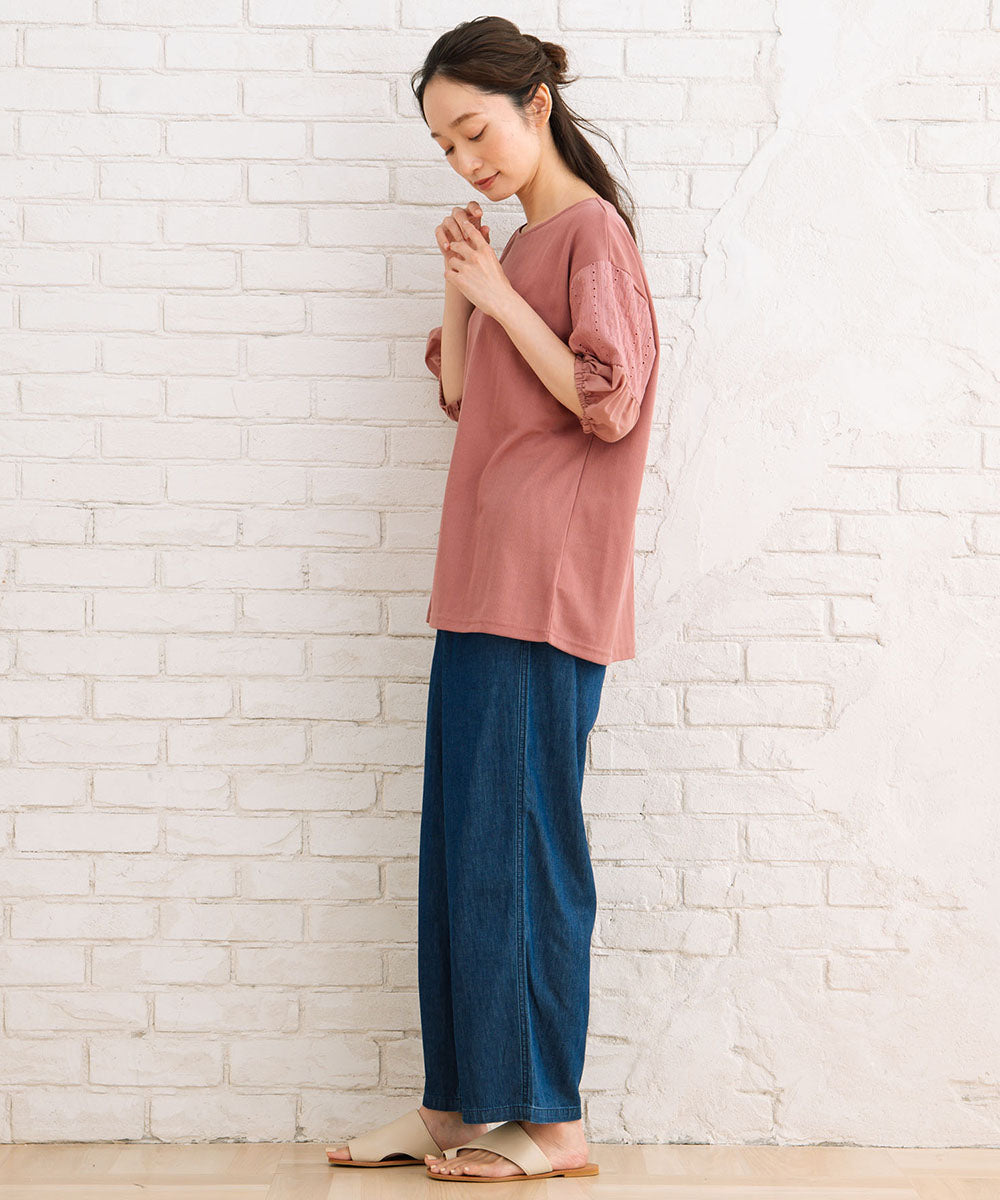 デニムセミワイドパンツ