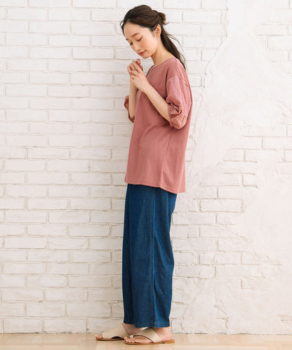 21号(6L～) デニムセミワイドパンツ