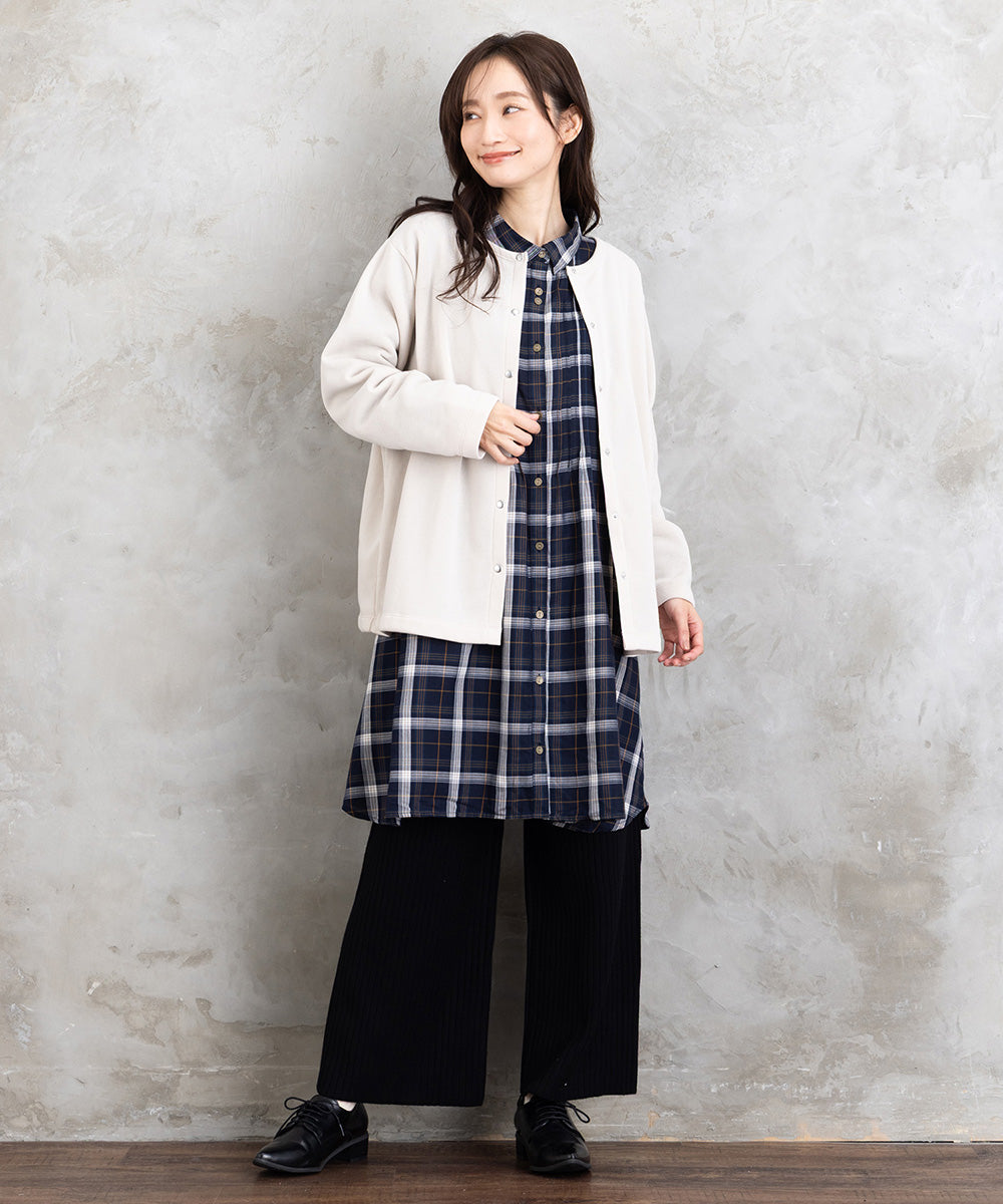 FONTLAB リブニットセミワイドパンツ