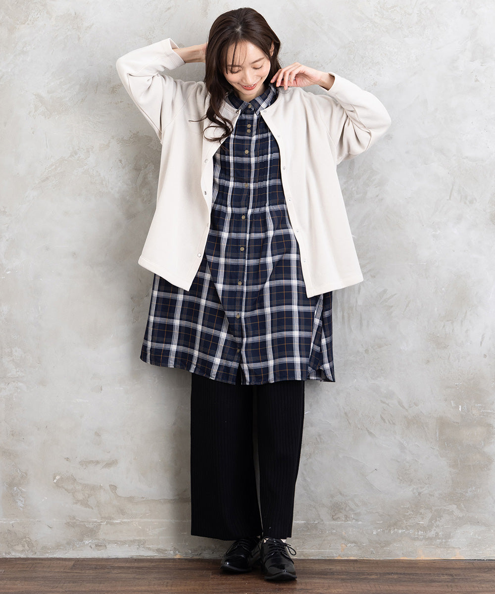 FONTLAB リブニットセミワイドパンツ