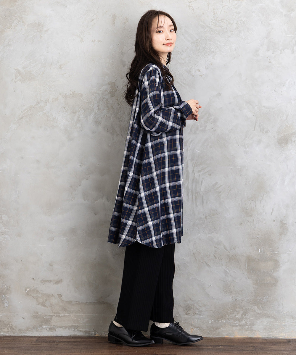 FONTLAB リブニットセミワイドパンツ